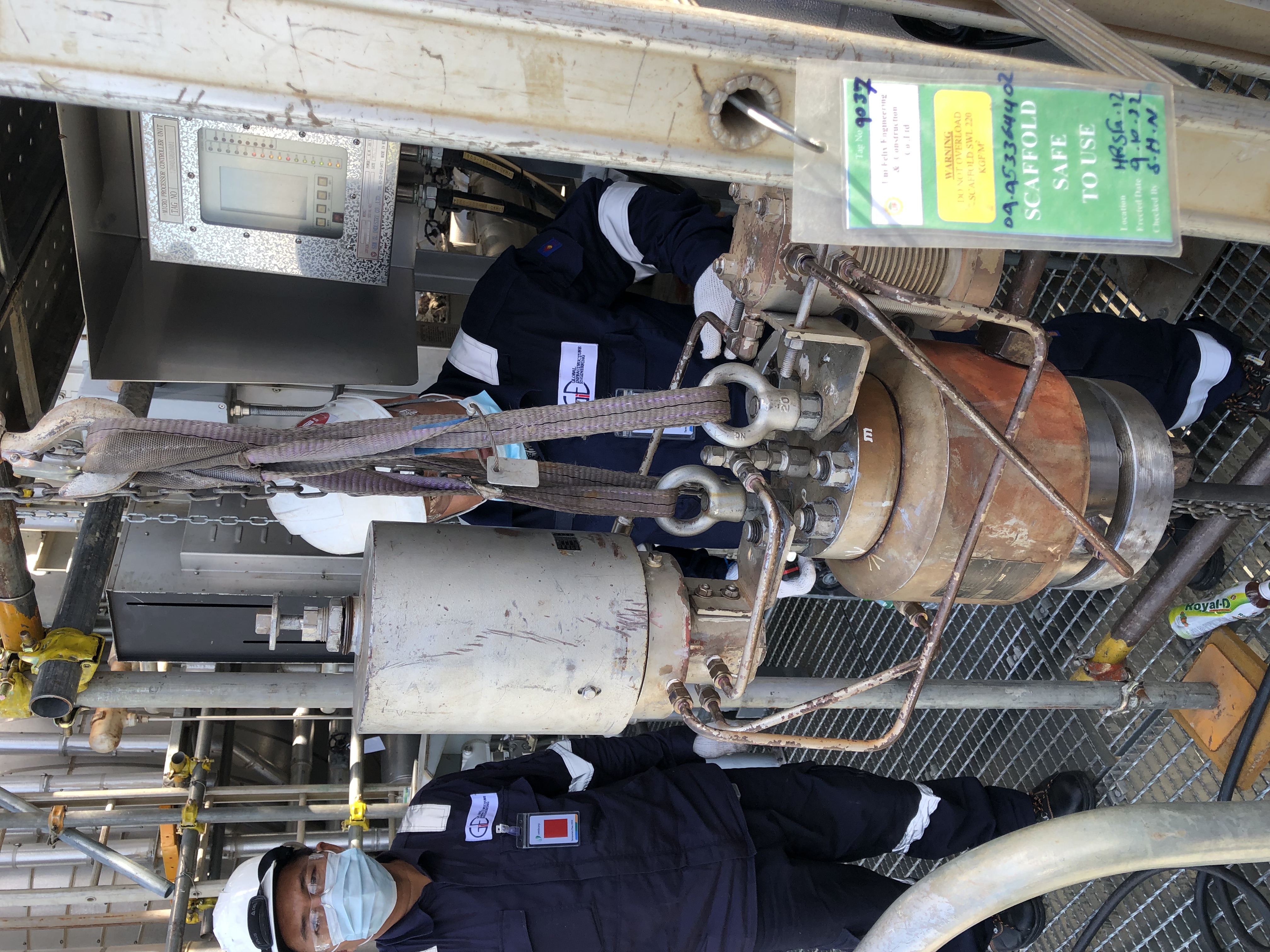 Pilot valve testing by GIE technicians